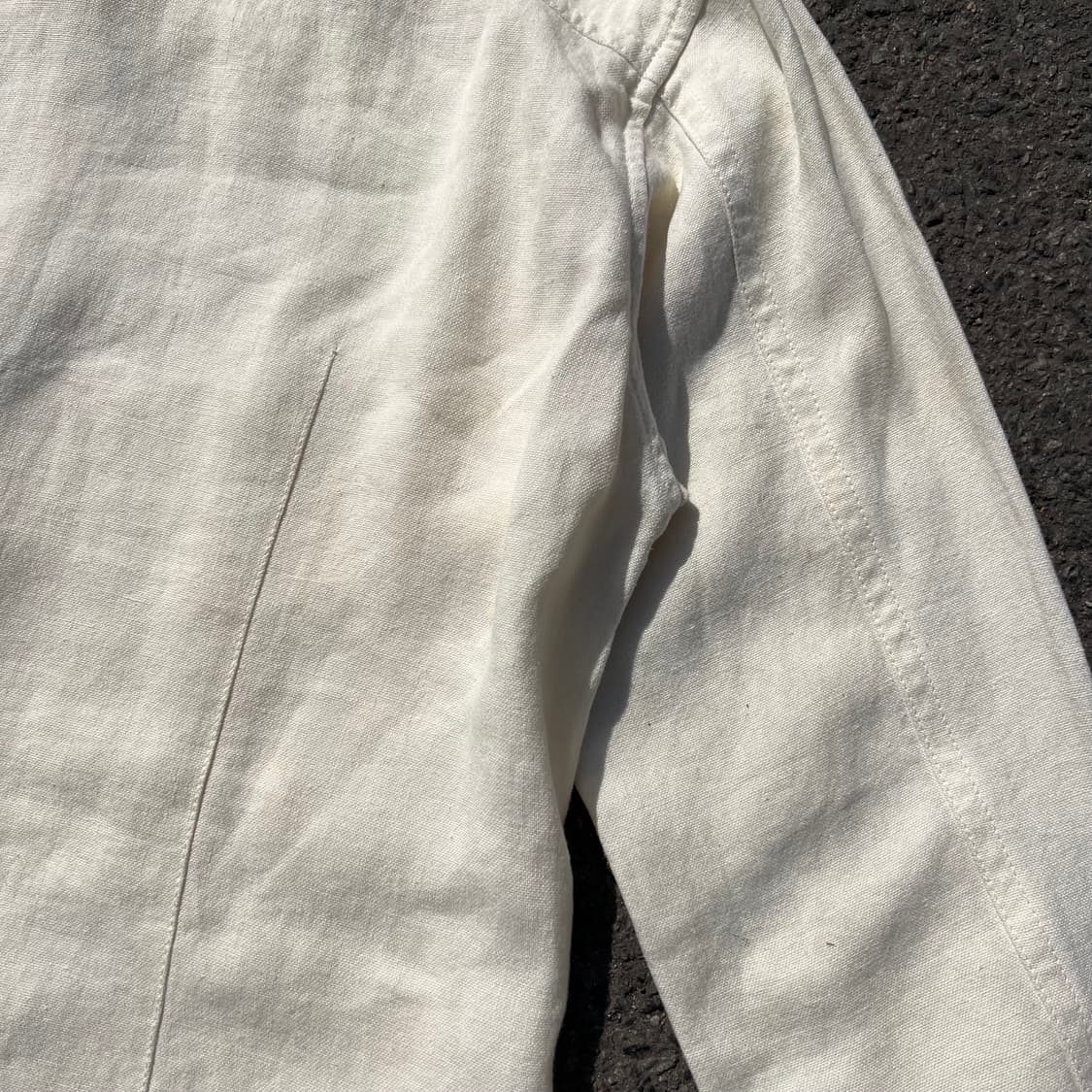 요지 야마모토 2011AW 언밸런스 린넨 자켓 상품이미지9