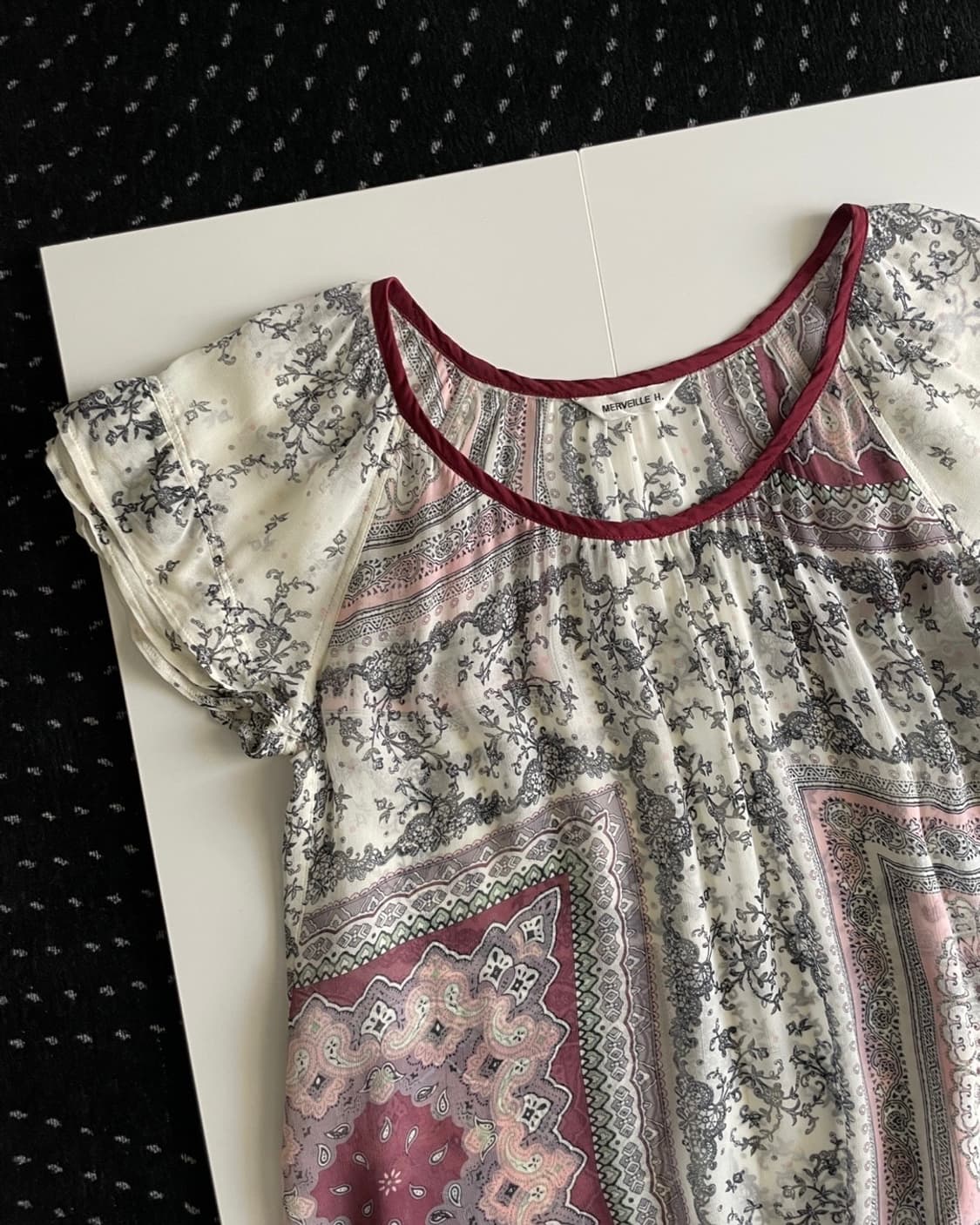 cupro pattern blouse 상품이미지5