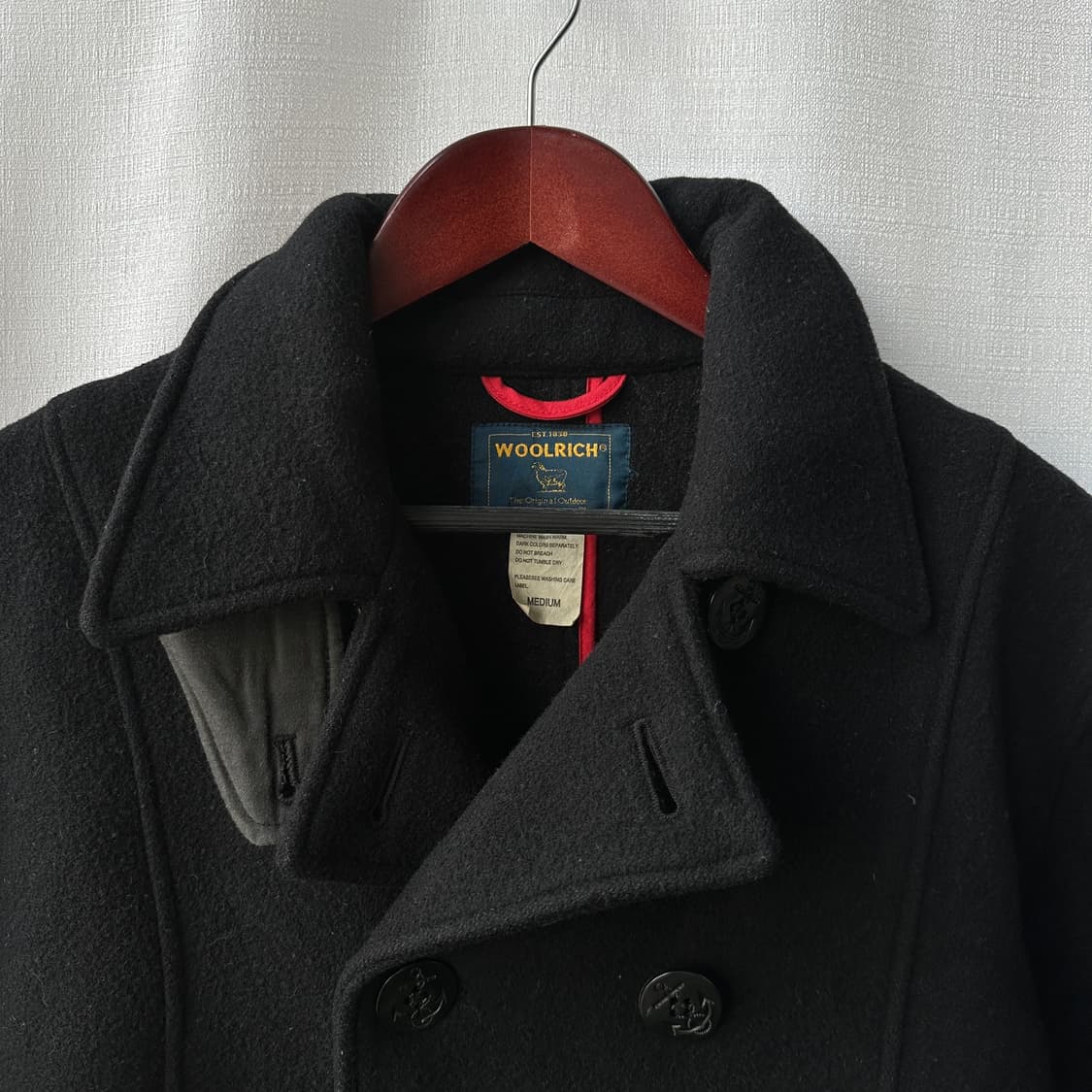 울리치 클래식 울혼방 피코트 블랙 M 상품이미지9