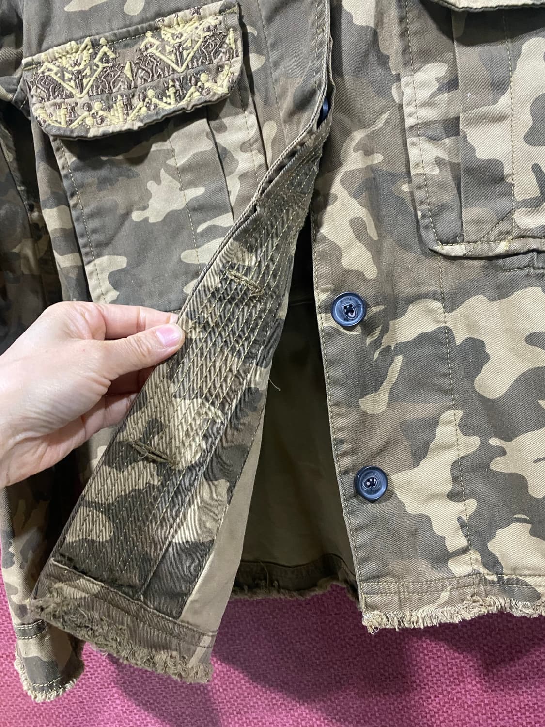 Bershka 버쉬카 카모 자켓 L 상품이미지4