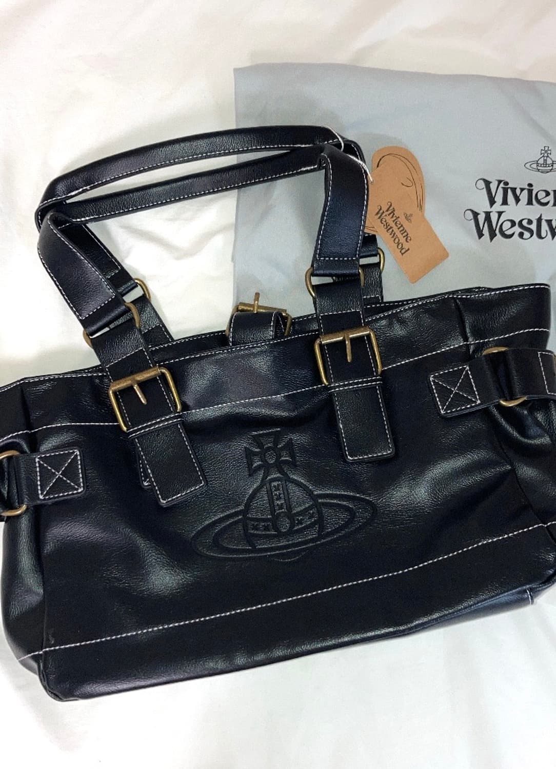 (유일매물)비비안웨스트우드 토트백 블랙 상품이미지2