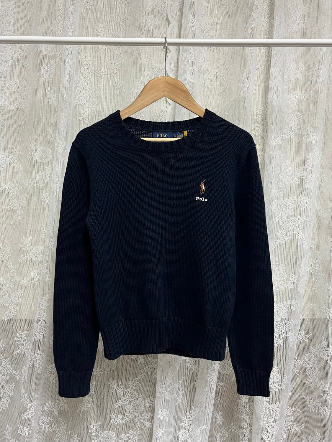 XS) 폴로 랄프로렌 신형 코튼 니트 네이비 상품이미지1