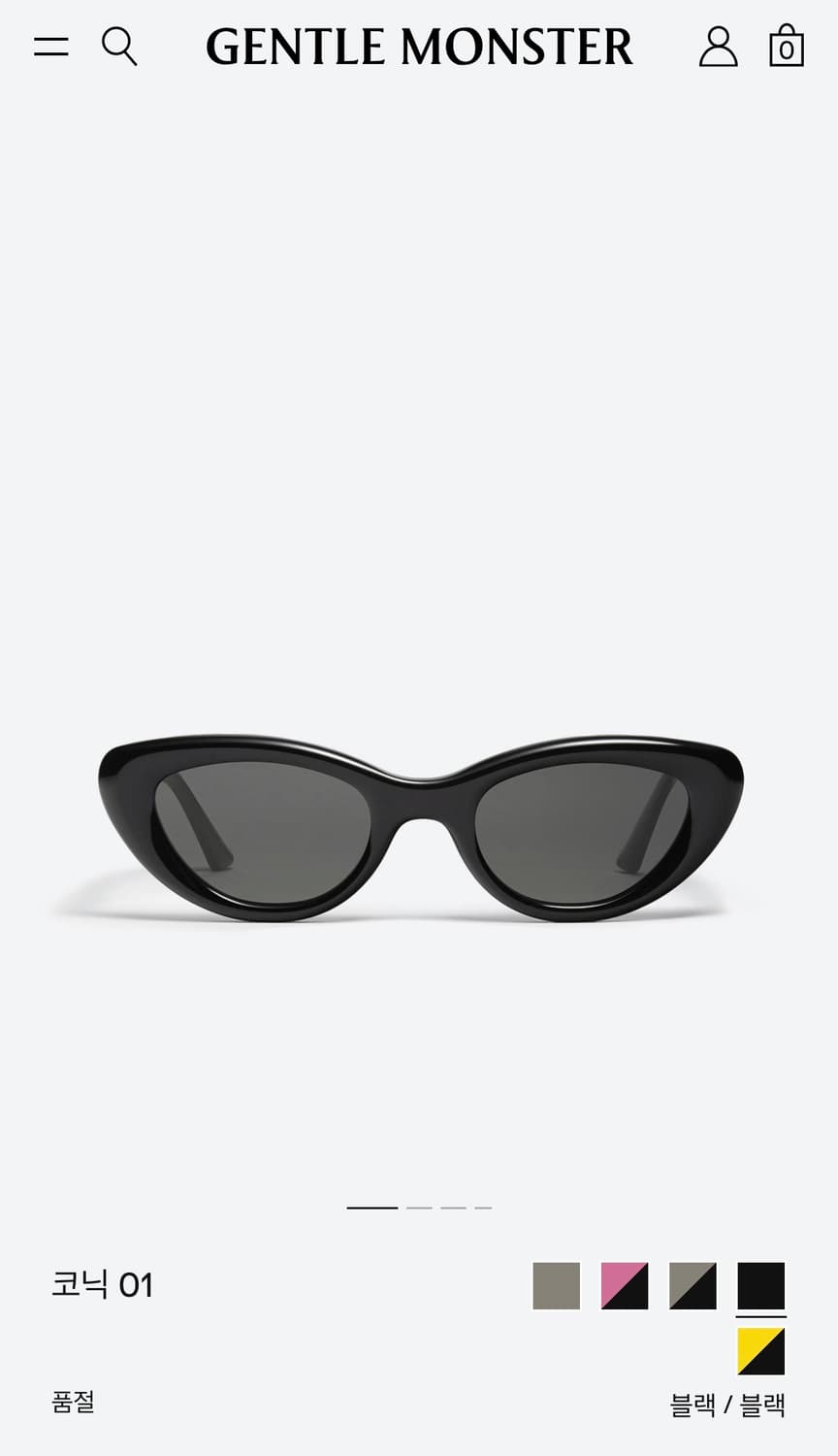 젠틀몬스터) 코닉01 블랙 선글라스 상품이미지2