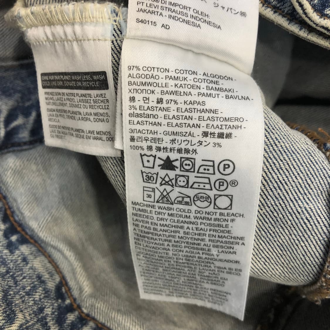 리바이스 프리미엄 워싱 데님 팬츠 상품이미지7