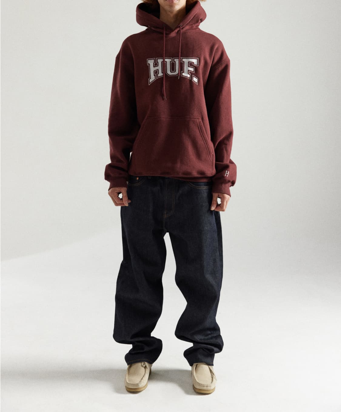 허프 버건디 후드티 S 상품이미지4