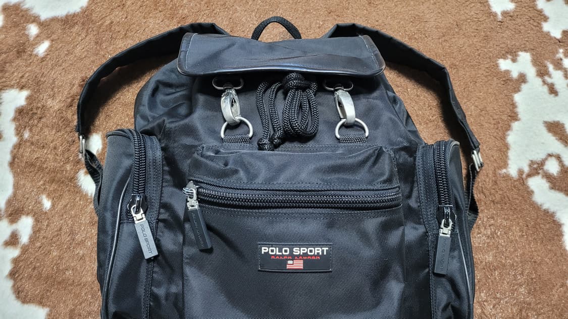 폴로 랄프로렌(폴로 스포츠 라인) 블랙 레터링 백팩 상품이미지4