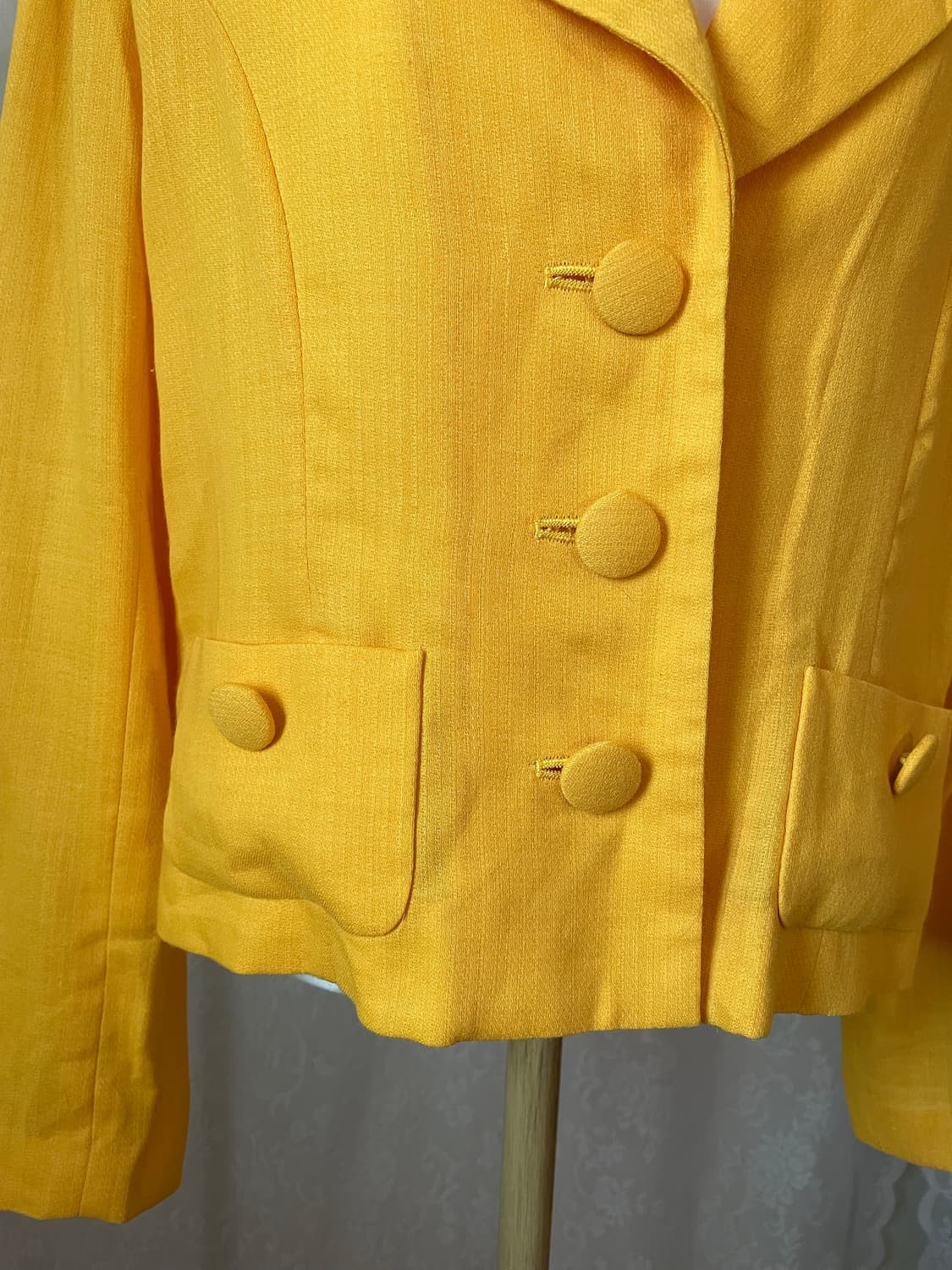 빈티지 머스타드 크롭 블레이저 자켓  상품이미지3