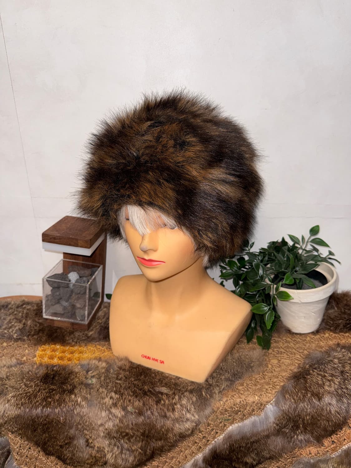 Mixed brown fur eskimo hat 상품이미지2