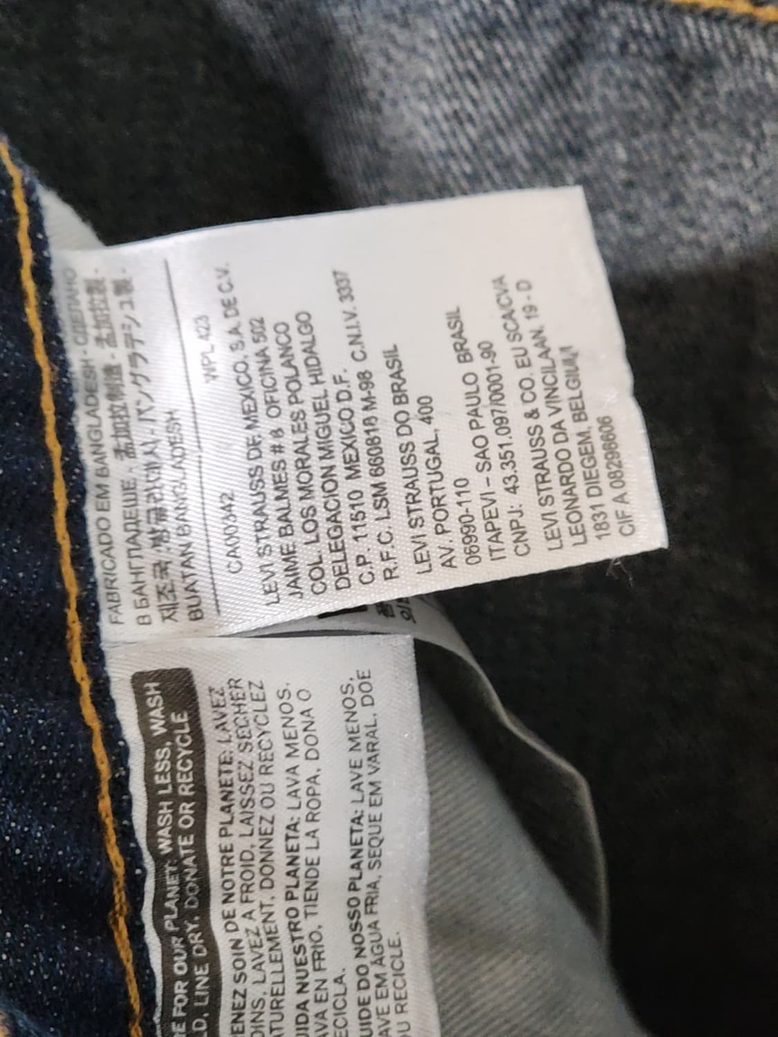 (30) 리바이스 505 청바지 진청 데님팬츠 140주년판  상품이미지4