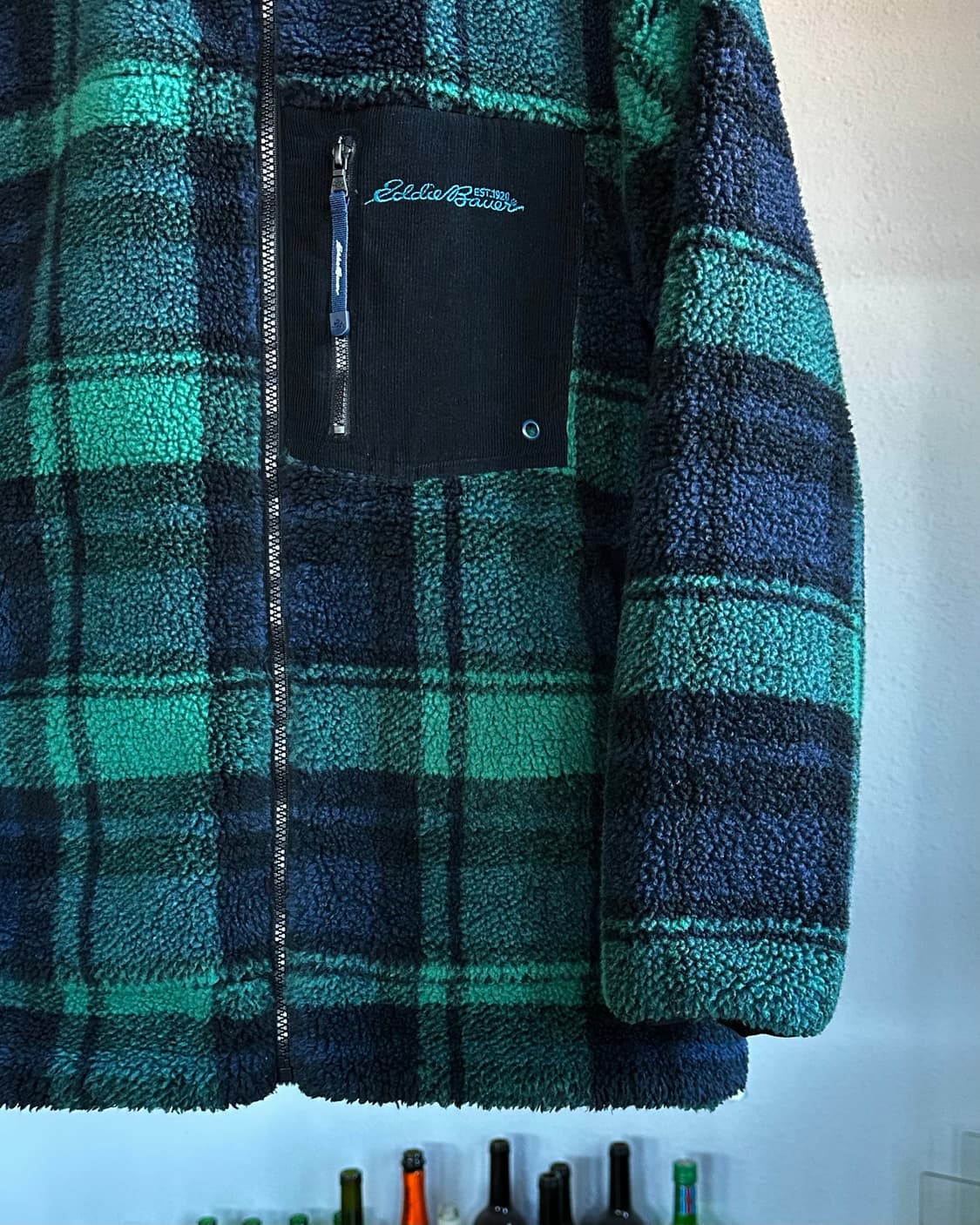 [M]에디바우어 타탄 체크 플리스 후리스 자켓 상품이미지5