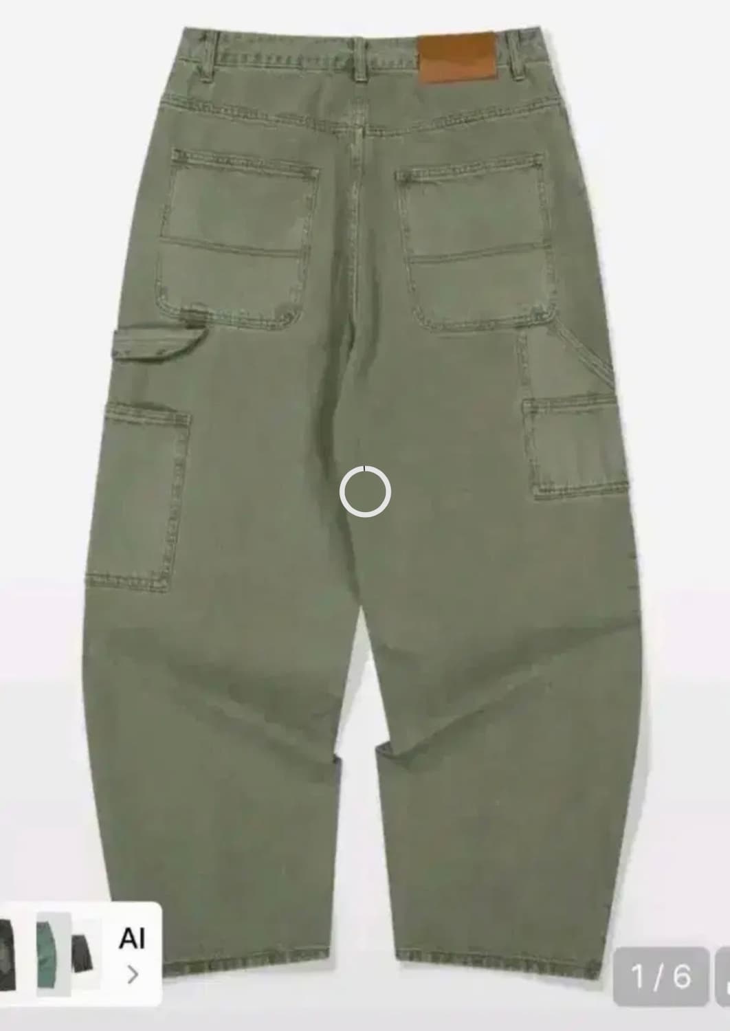 위캔더스 데님 워크 팬츠 DRAGGY WORK PANTS (olive) 상품이미지1