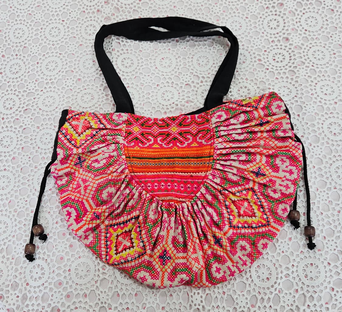 에스닉 자수 패브릭 숄더백 상품이미지1