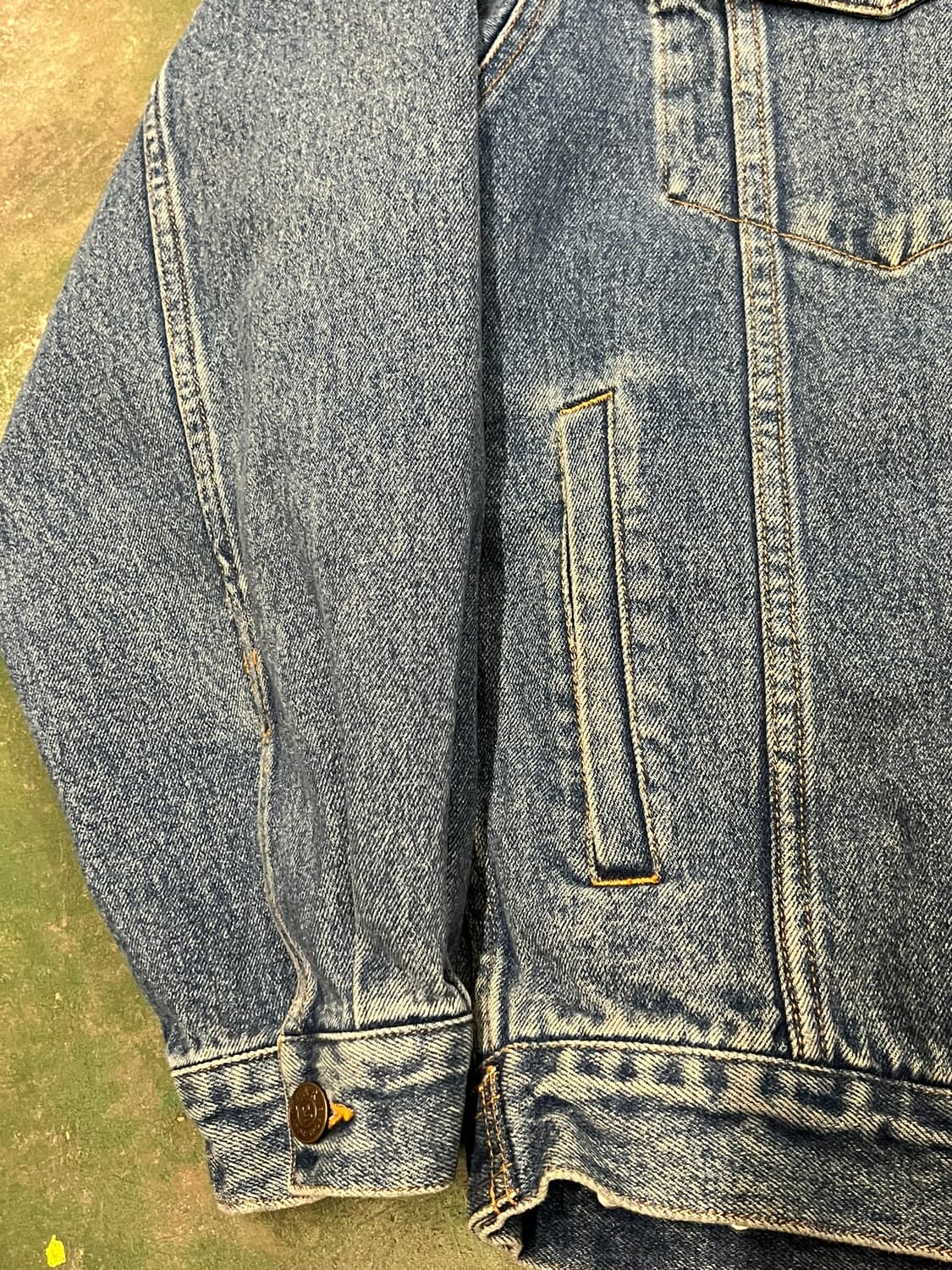 [L] GEAR 빈티지 데님 트러커 자켓 패치 커스텀 상품이미지4