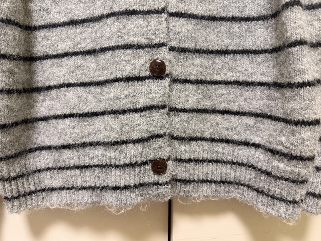 빈티지 미코 가디건 스트라이프 그레이 상품이미지3