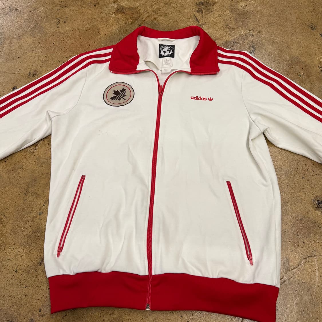 아디다스 캐나다 흰빨 화이트 레드 져지 트랙탑 110 상품이미지3