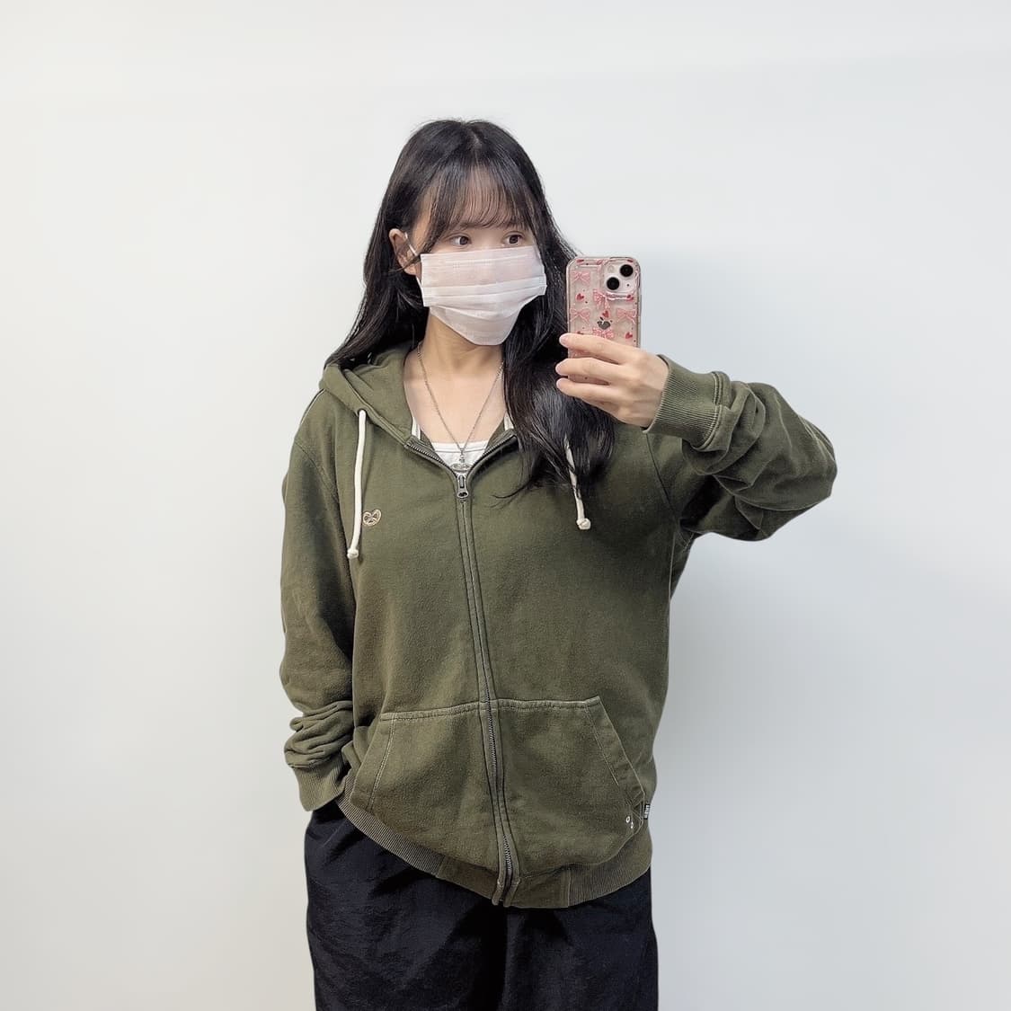 후부 Fubu 프레첼 로고 후드집업 카키 상품이미지1