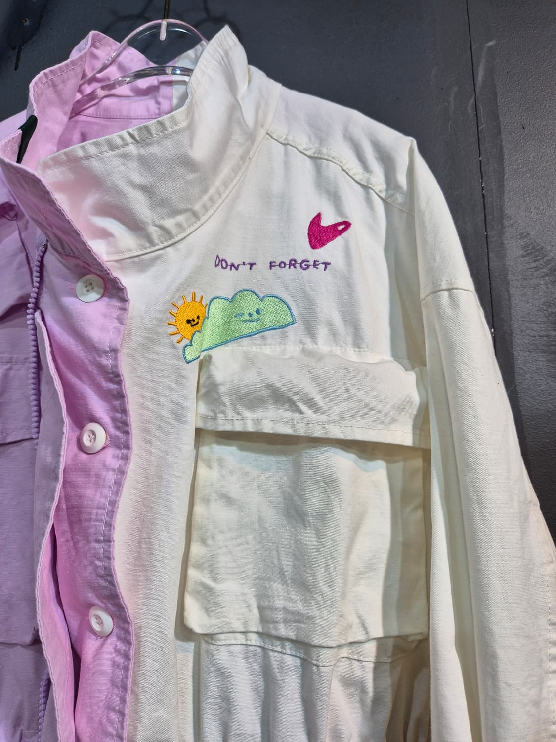 면 사파리 점퍼 프리사이즈 상품이미지6