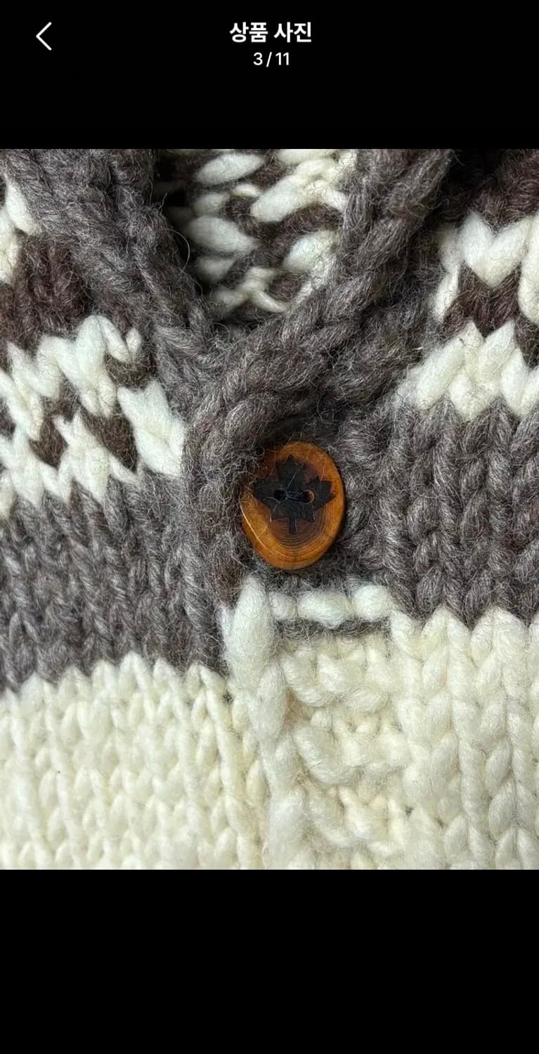 캐나다 코위찬 양털 스웨터 베스트 상품이미지3