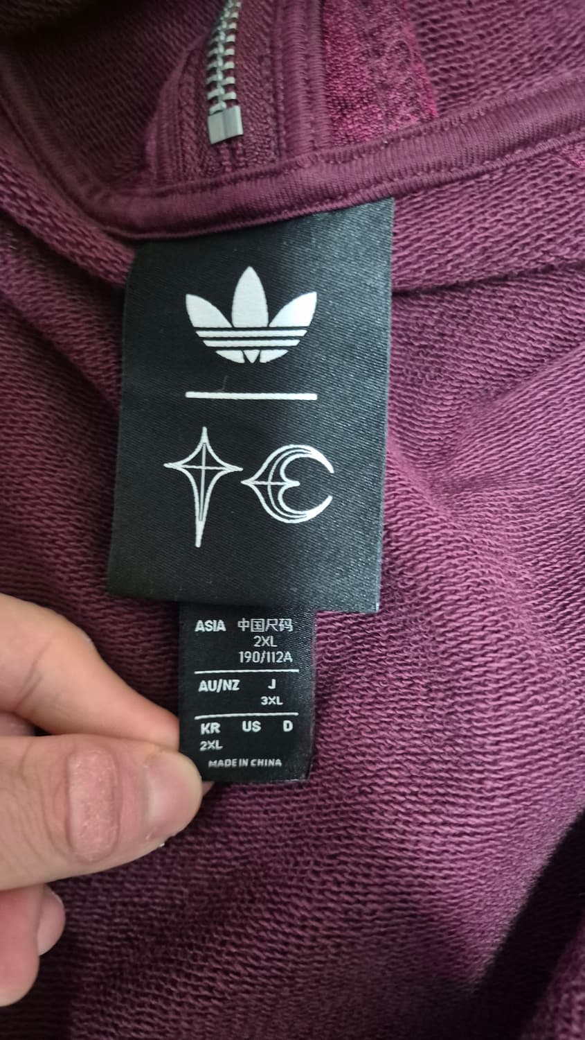 아디다스 떠그클럽 팀가이스트 후드집업 마룬 XXL 상품이미지4