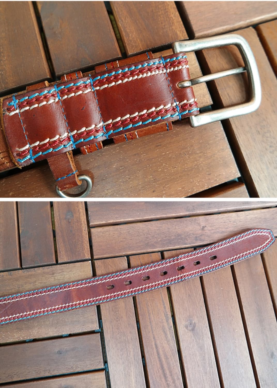 일본빈티지 도톰한 소가죽 벨트 33사이즈 미만 상품이미지3