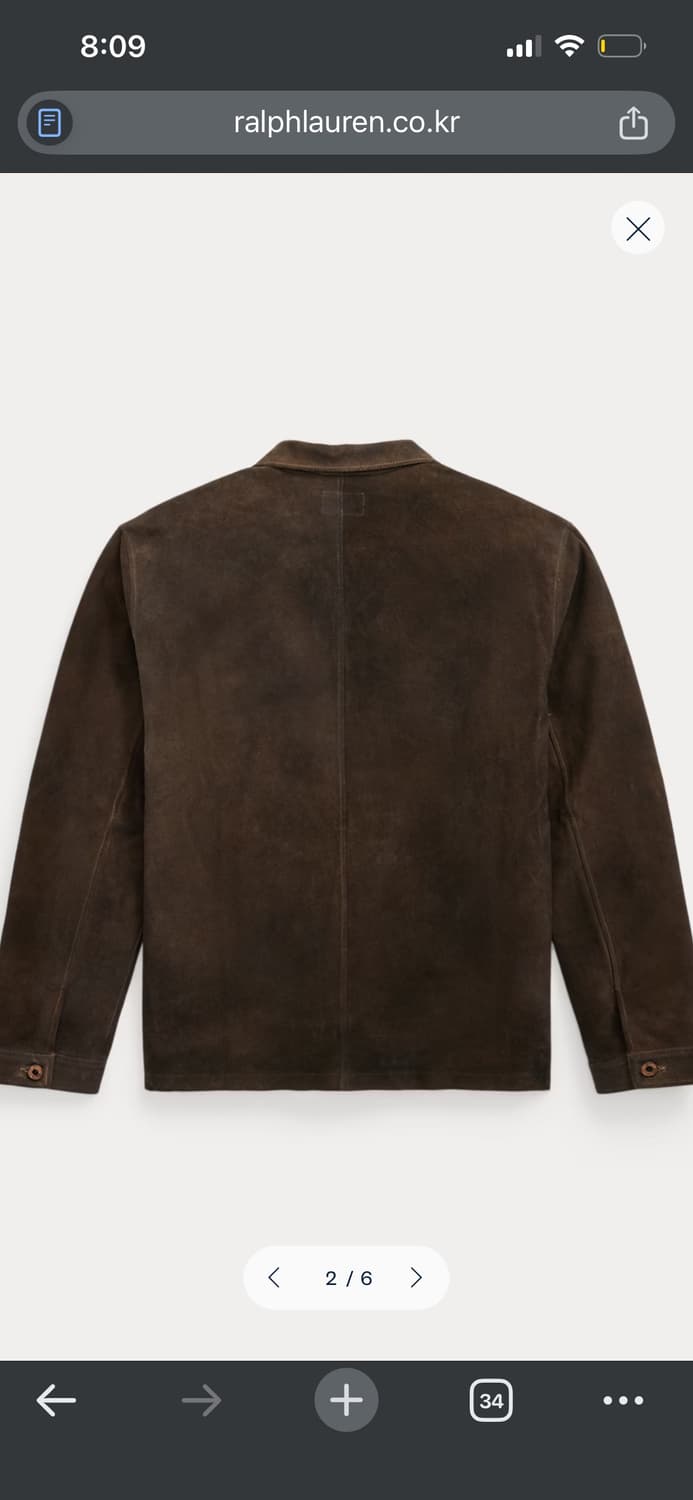 [새상품]rrl 러프아웃 스웨이드 재킷(빈티지 브라운, M사이즈) 상품이미지2