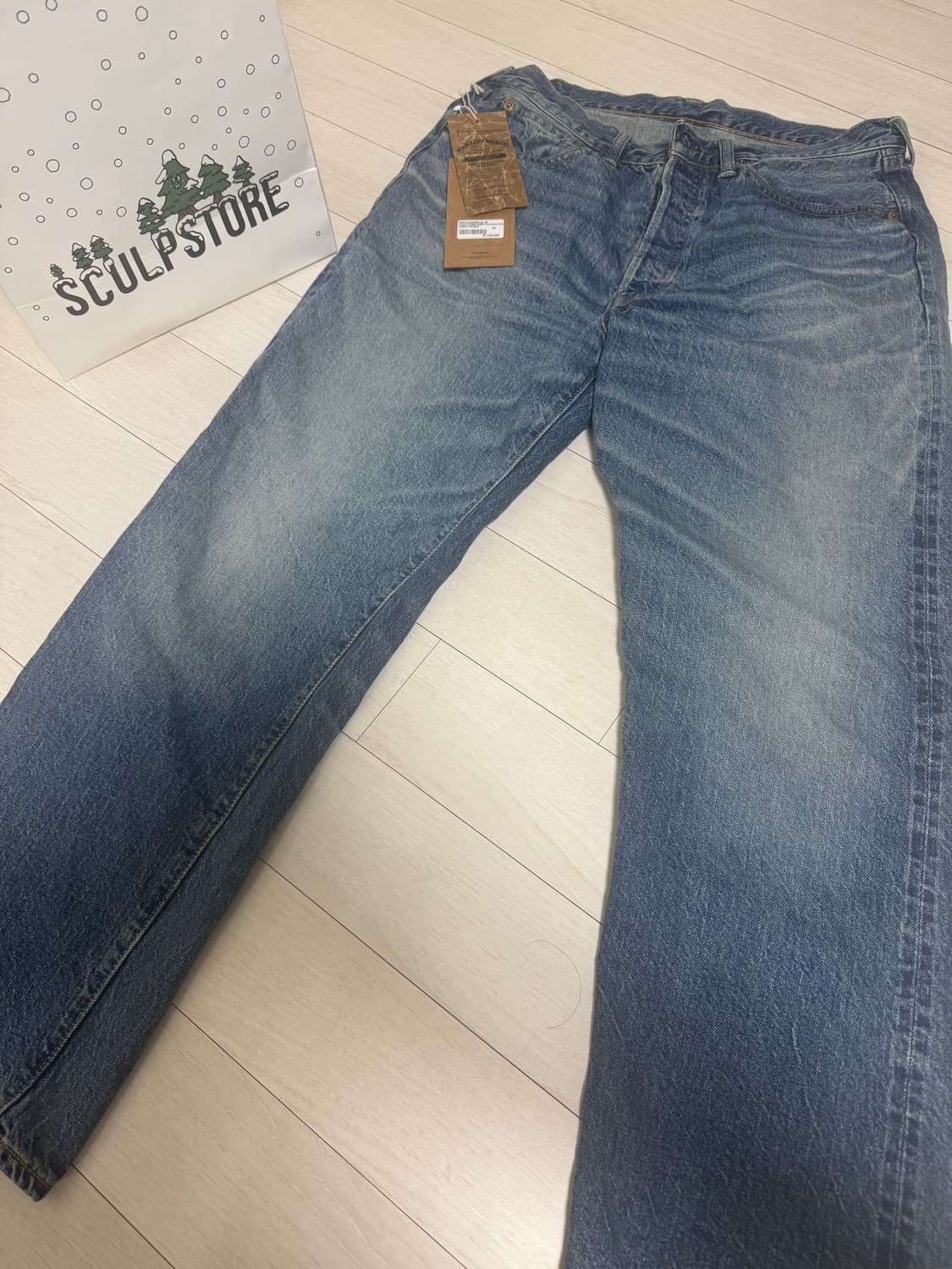 (새상품)웨어하우스 세컨핸드 1101 라이트인디고 34사이즈 상품이미지1