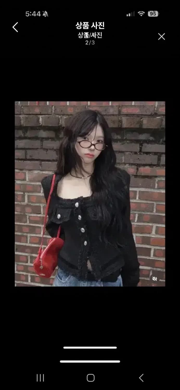 모디무드 트위드자켓 블랙 상품이미지1