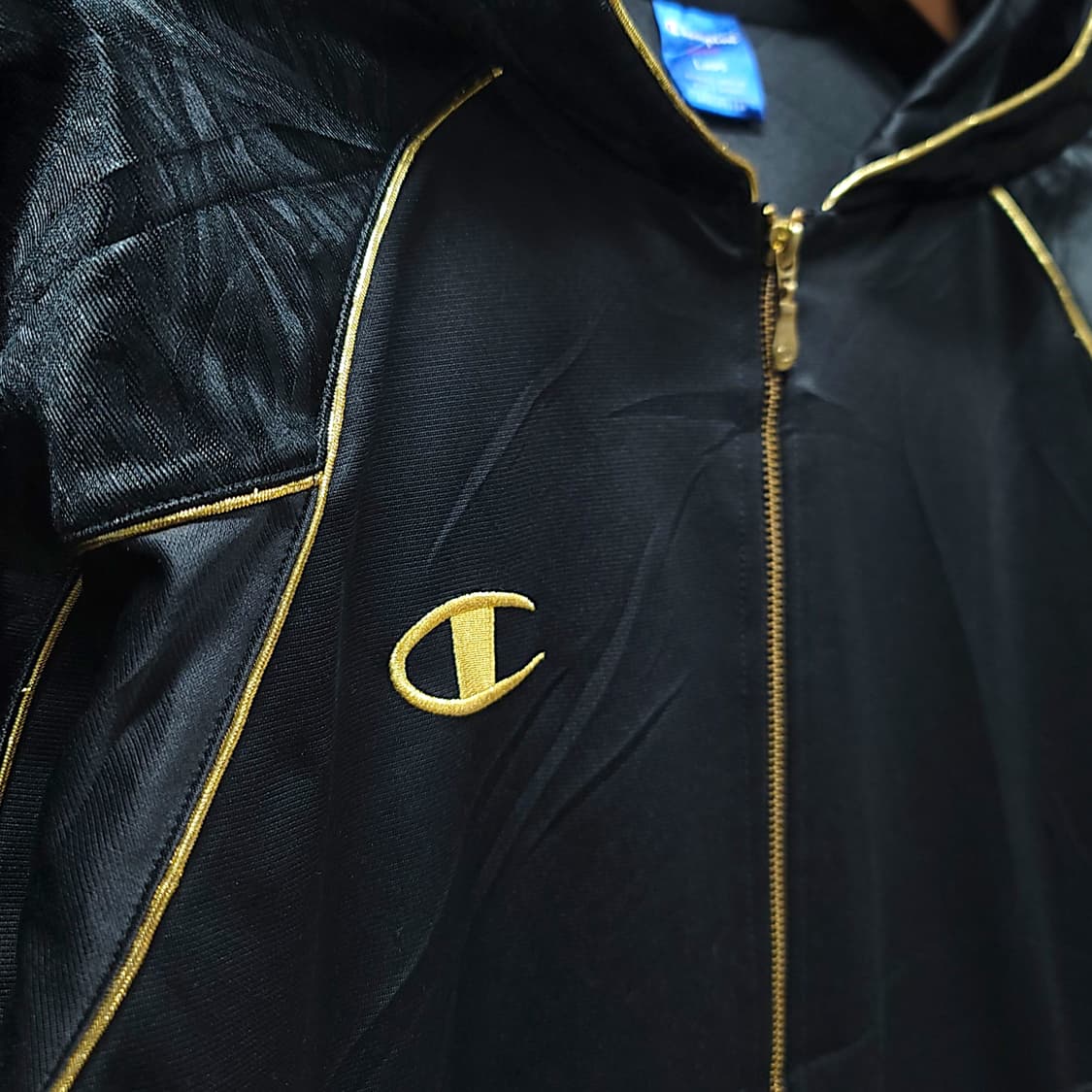 [L] 챔피온 블랙&골드 JPN 후드집업 상품이미지5