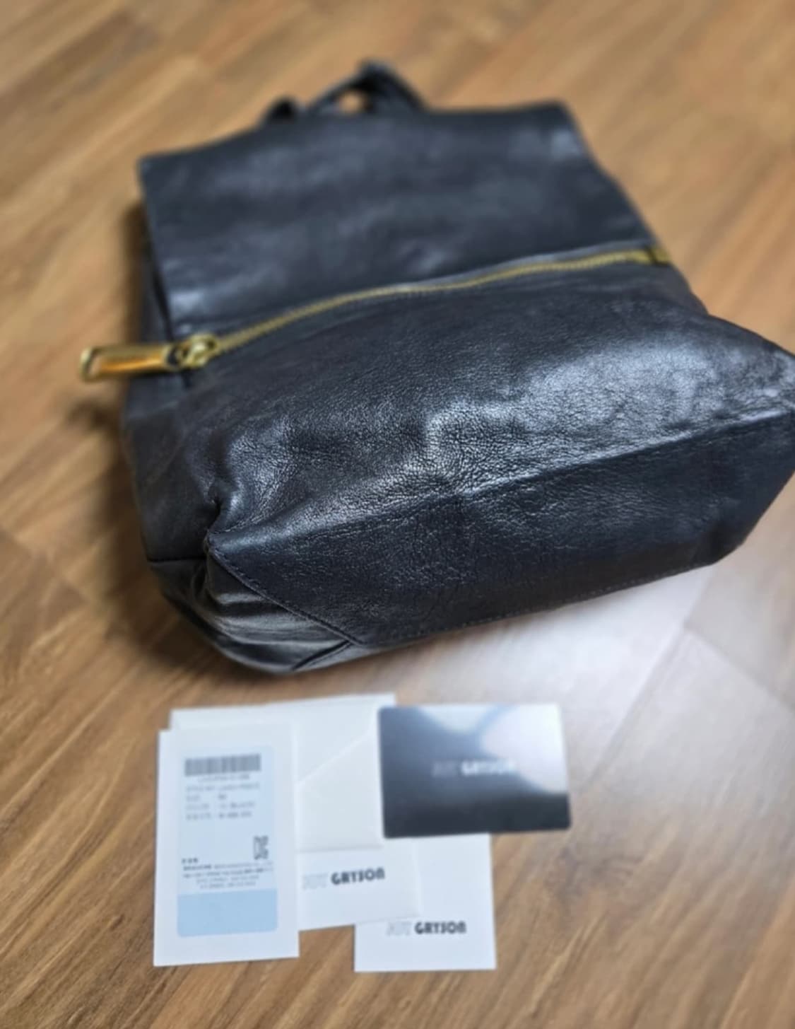 조이그라이슨 블랙 가죽 백팩 [풀팩 정품] 상품이미지7