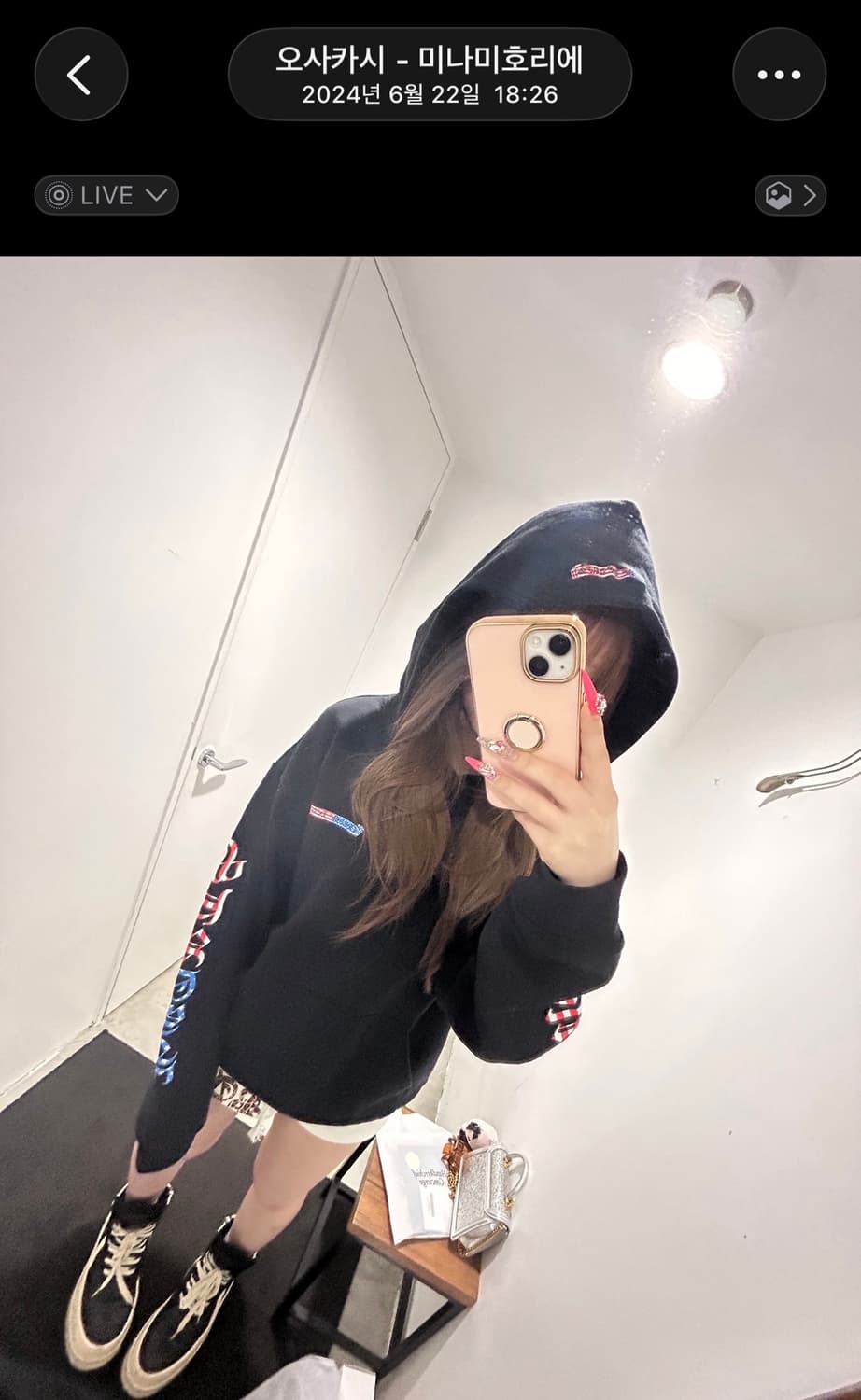 크롬하츠 usa 후드티 블랙 상품이미지9