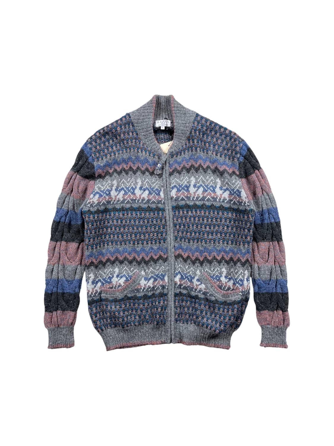 Alpaka 100% 노르딕 패턴 가디건  상품이미지1