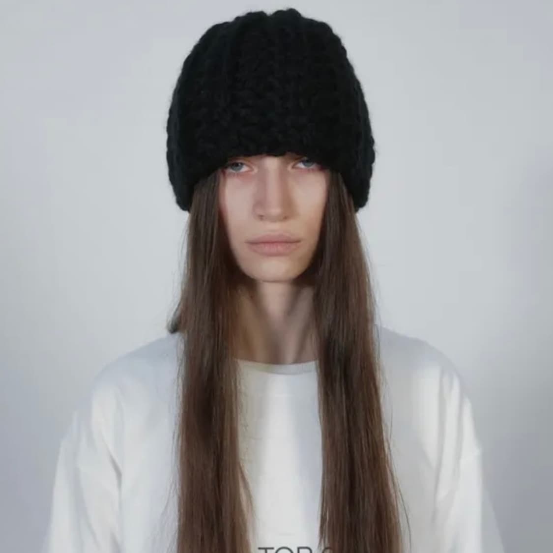낫띵에브리띵 chunky beanie in black 상품이미지1