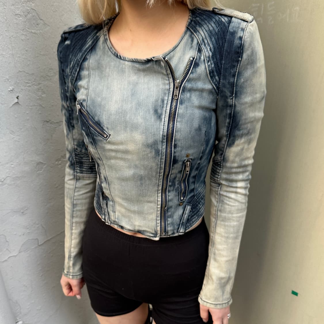 2000s LESHOP JEAN 크롭 데님 자켓 상품이미지9