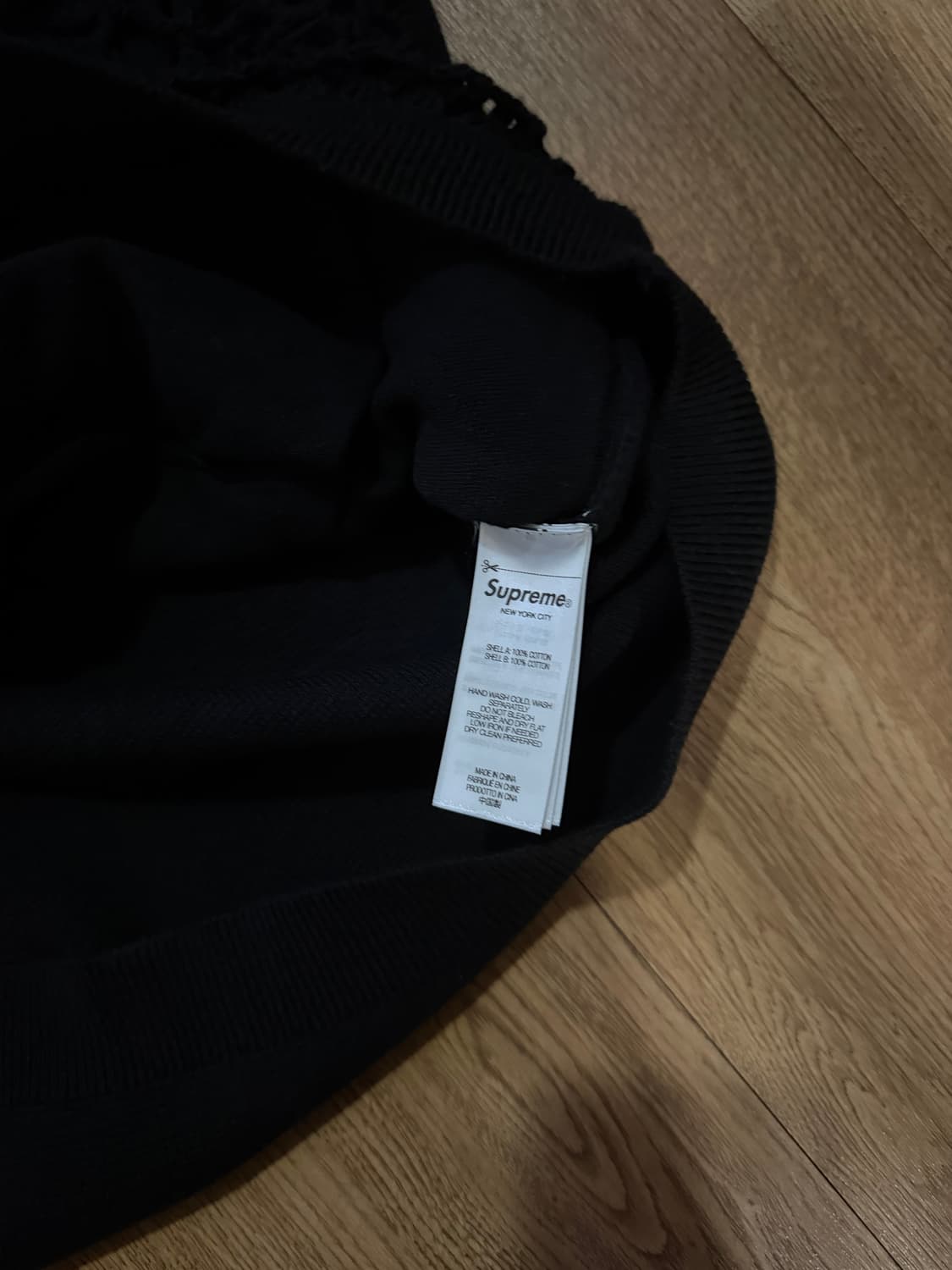 (10) 슈프림 크로쳇 집업 가디건 블랙 XL(새상품) 상품이미지4