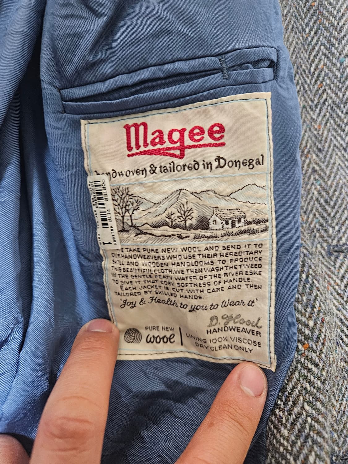 마기 도네갈 헤링본자켓 트위드자켓 스포츠코트 스포츠자켓 XL 상품이미지3