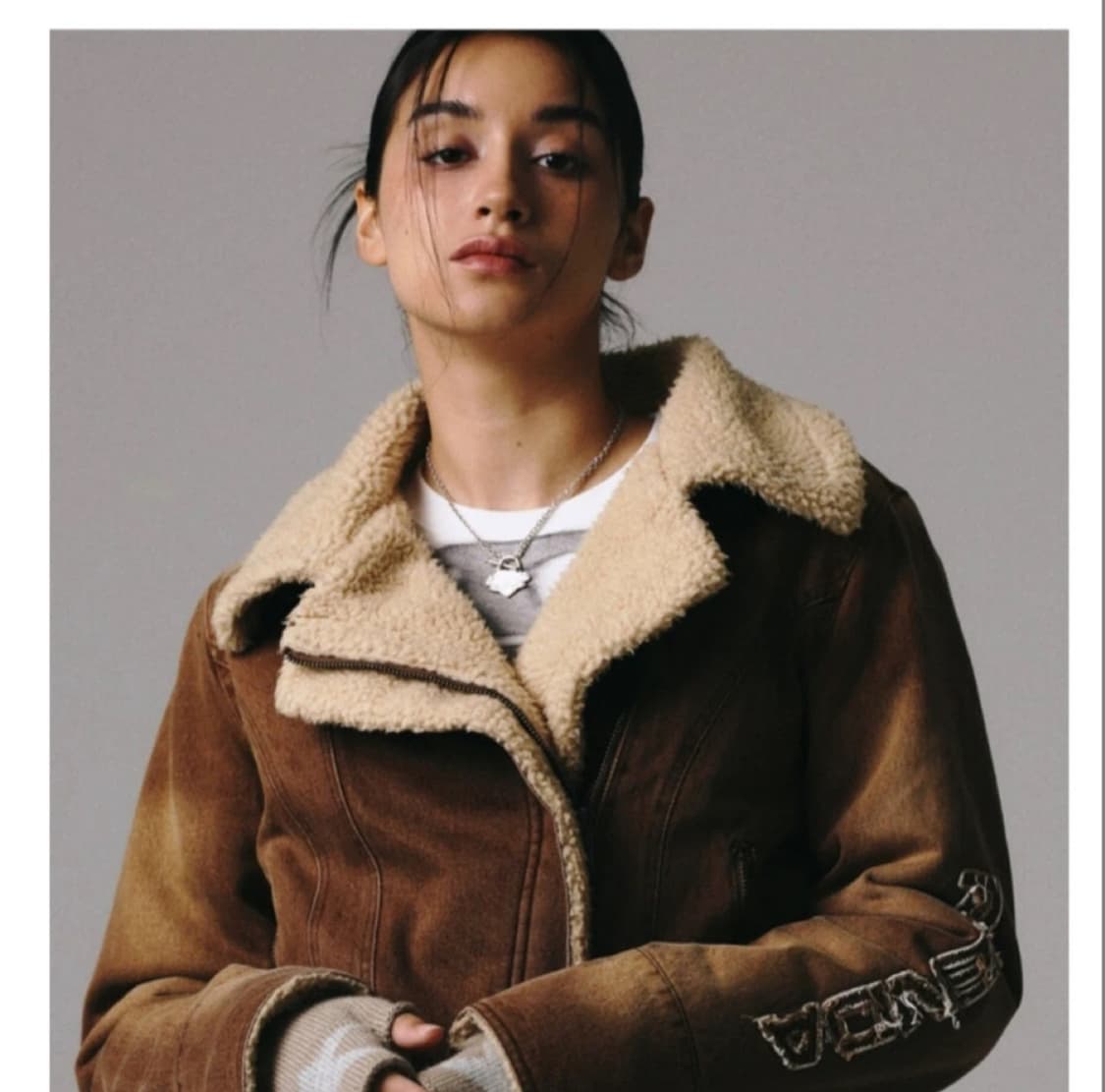 (무배) 프렌다 데님 무스탕 상품이미지1