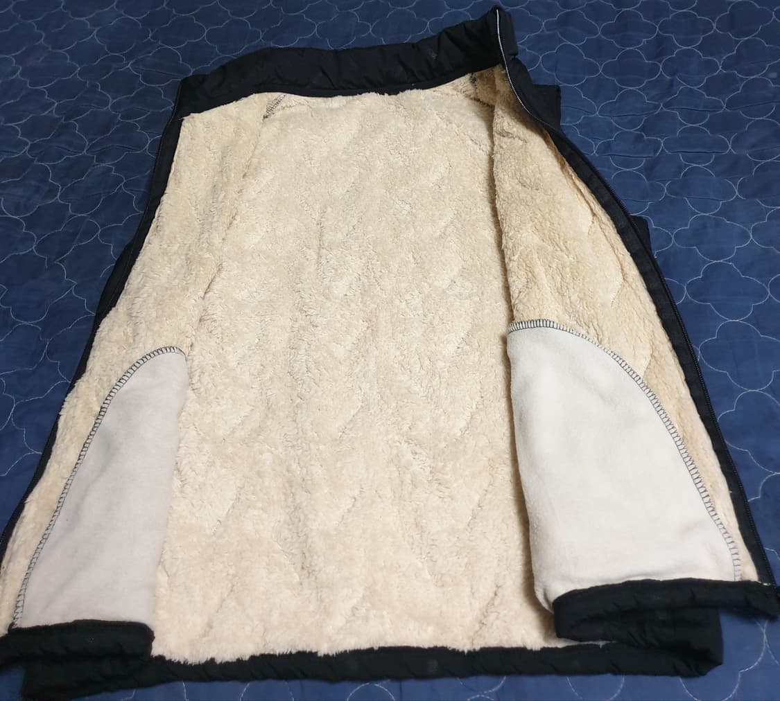 안감 보아 기모 조끼 블랙 (XL) 상품이미지2