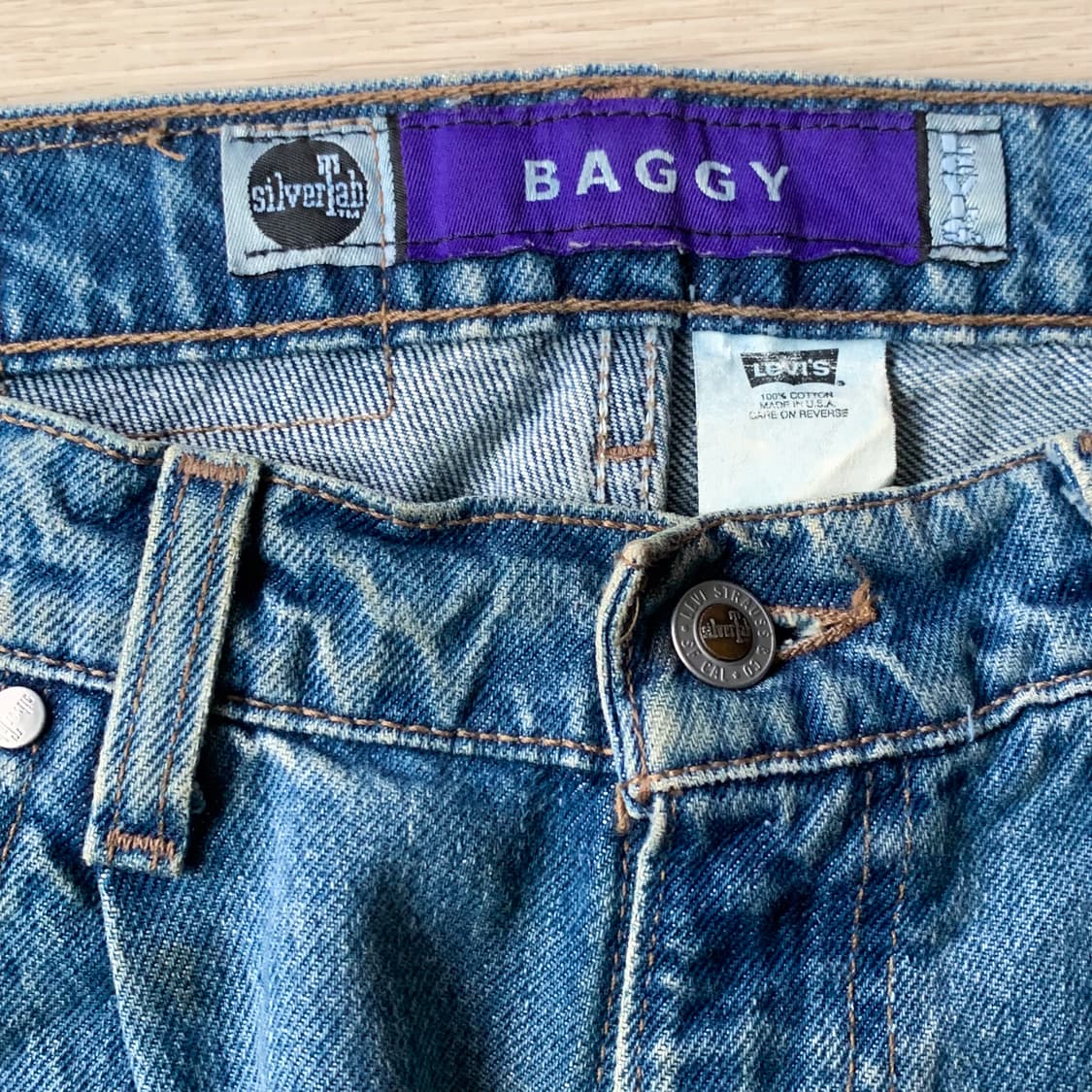 [Made in U.S.A]빈티지 90s 리바이스 실버탭 배기 데님 팬츠 상품이미지2