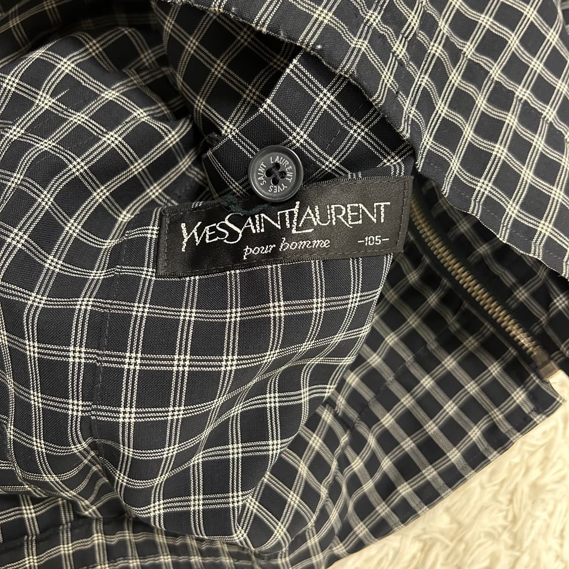 Yves Saint Laurent Black Check Blouson   상품이미지6