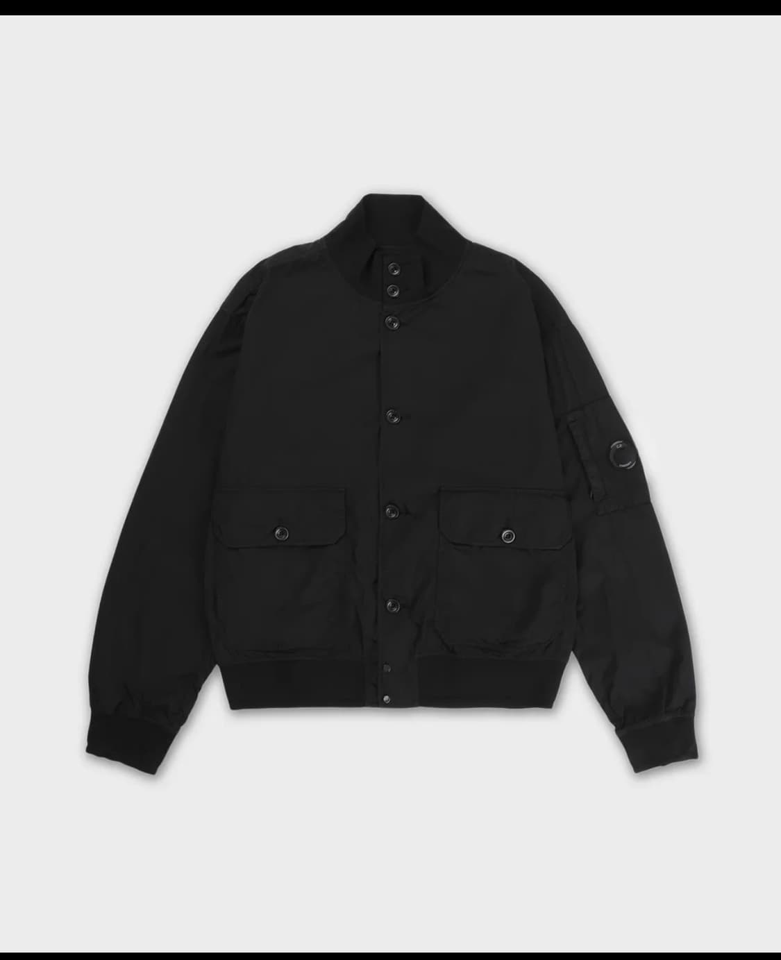 CP컴퍼니 크롬 R 풀 버튼 재킷 - 블랙 상품이미지1