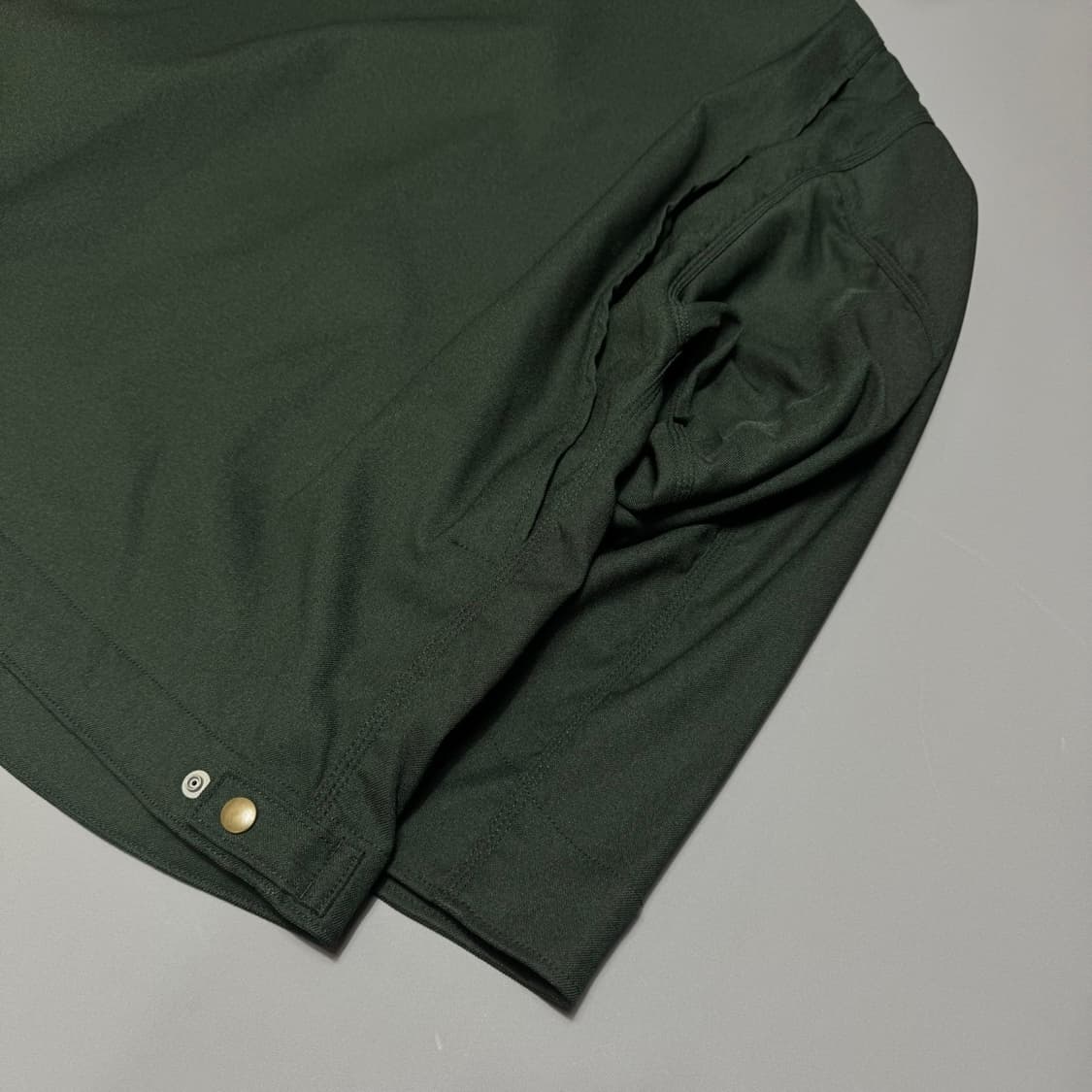 빔즈(BEAMS) 20fw 다크그린 배색 칼라넥 워크 이지 블루종 자켓 상품이미지5