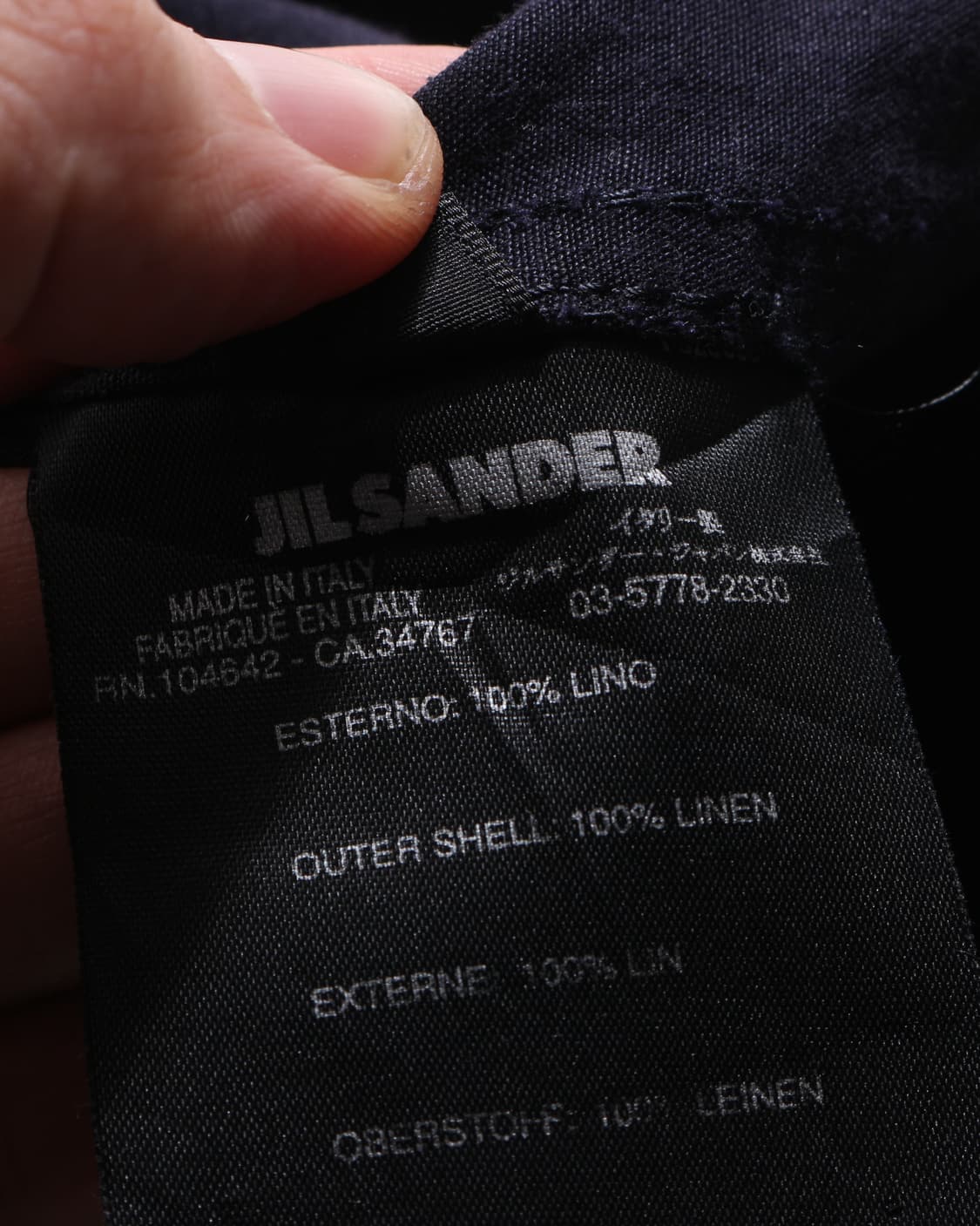 00s Jil Sander pure linen trucker jacket 상품이미지10