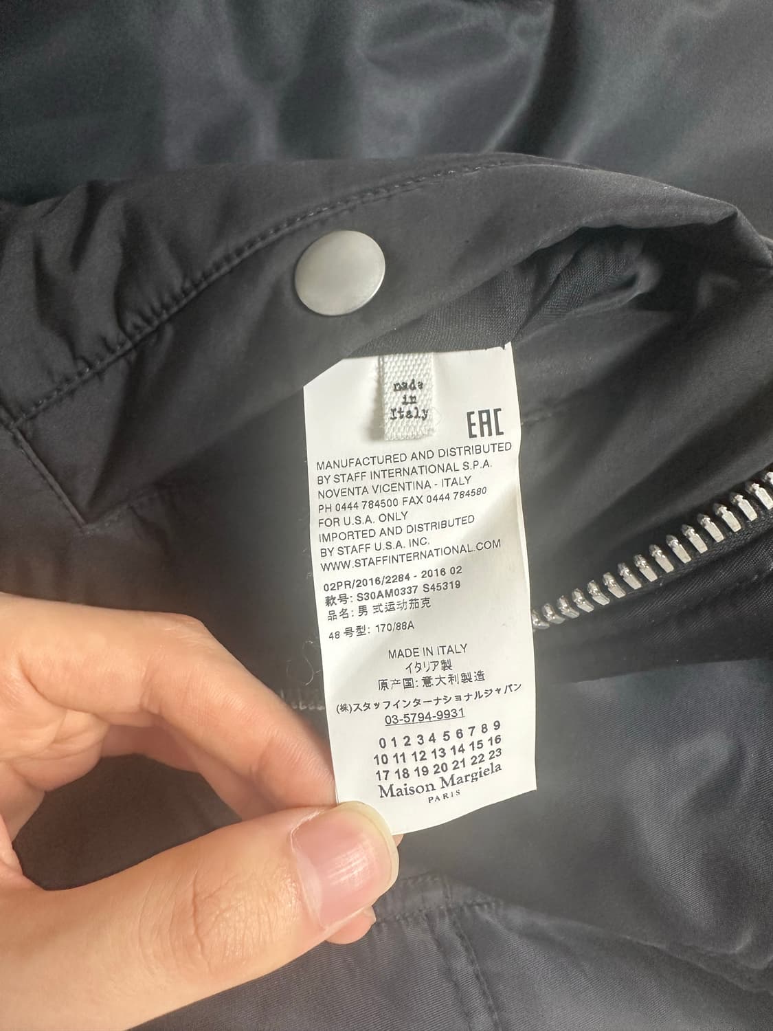 마르지엘라 16aw 봄버 블랙 48 상품이미지6