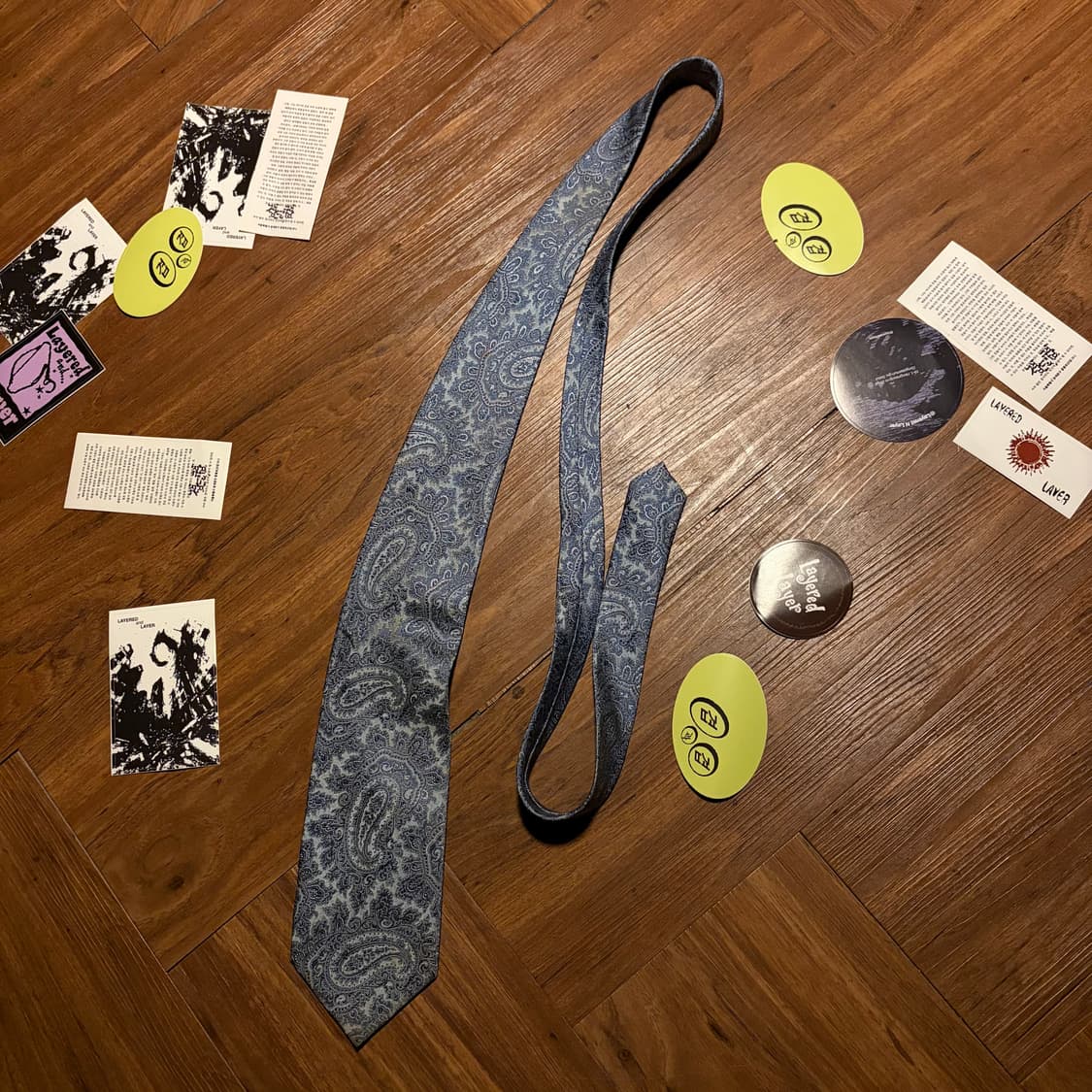 Daks blue silk paisley tie 상품이미지2