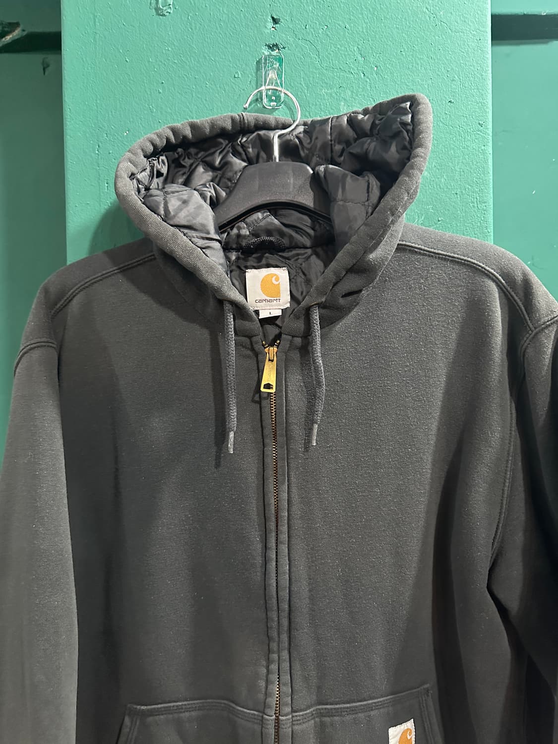 칼하트 덕 후드집업 블랙L 상품이미지2