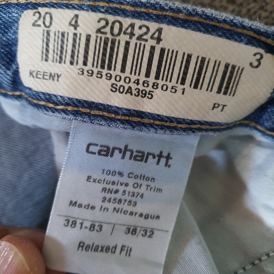 칼하트 헤비 데님 팬츠 No.58 상품이미지6