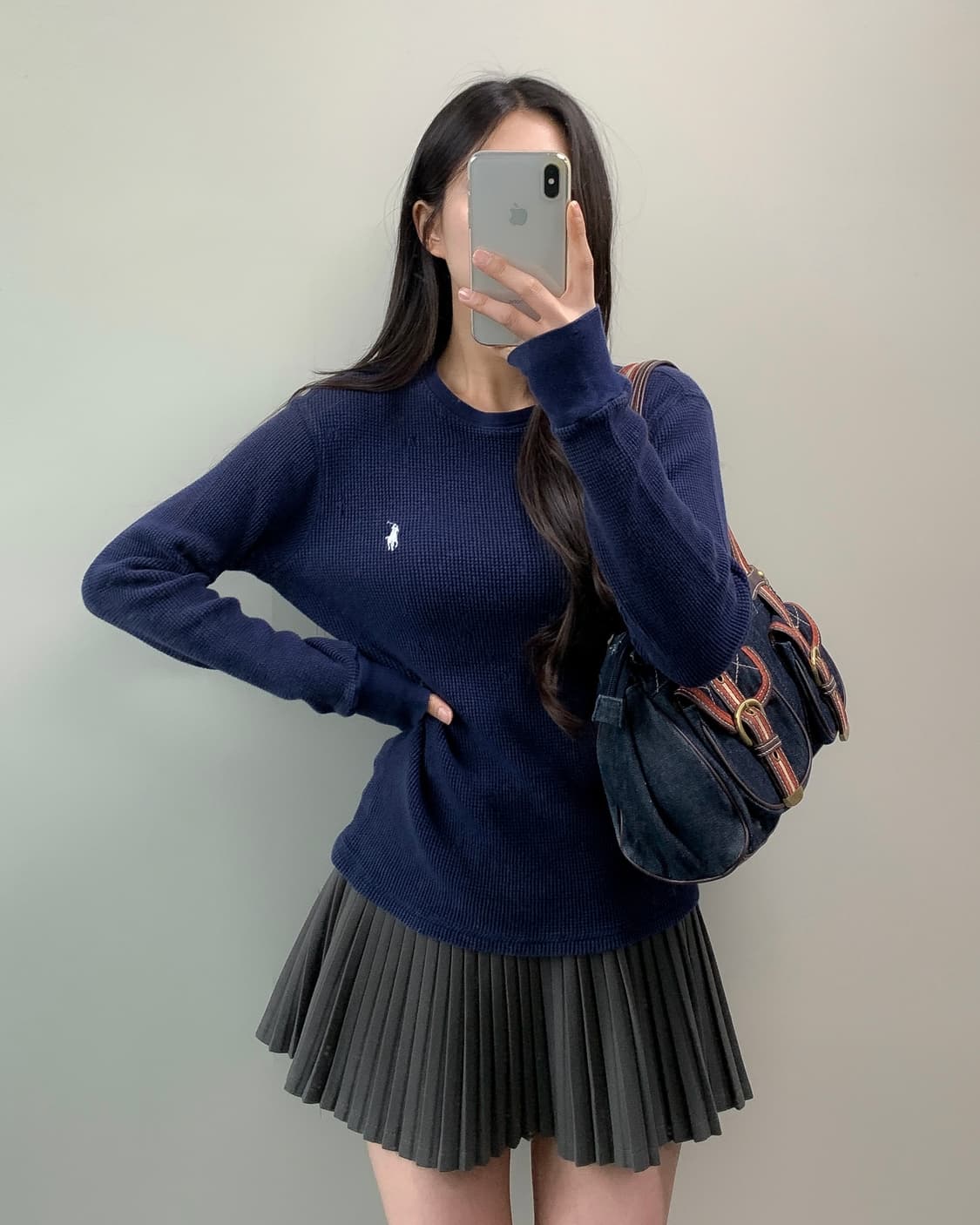 폴로 와플 롱슬리브 상품이미지2