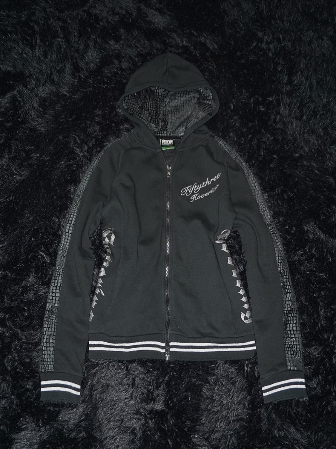 (strange heaven) punk rhinestone hood  상품이미지4