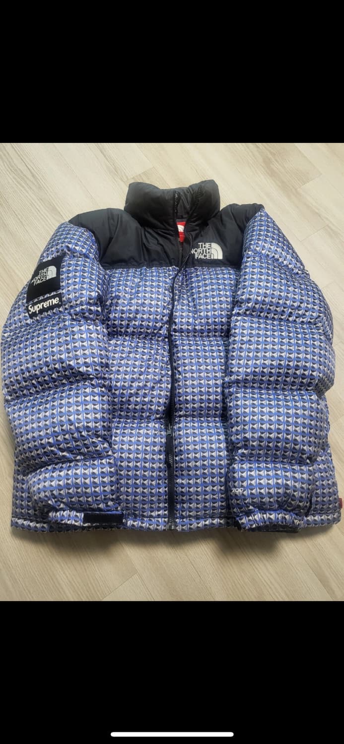 슈프림x노스페이스 스터드 눕시 블루 XL 상품이미지2