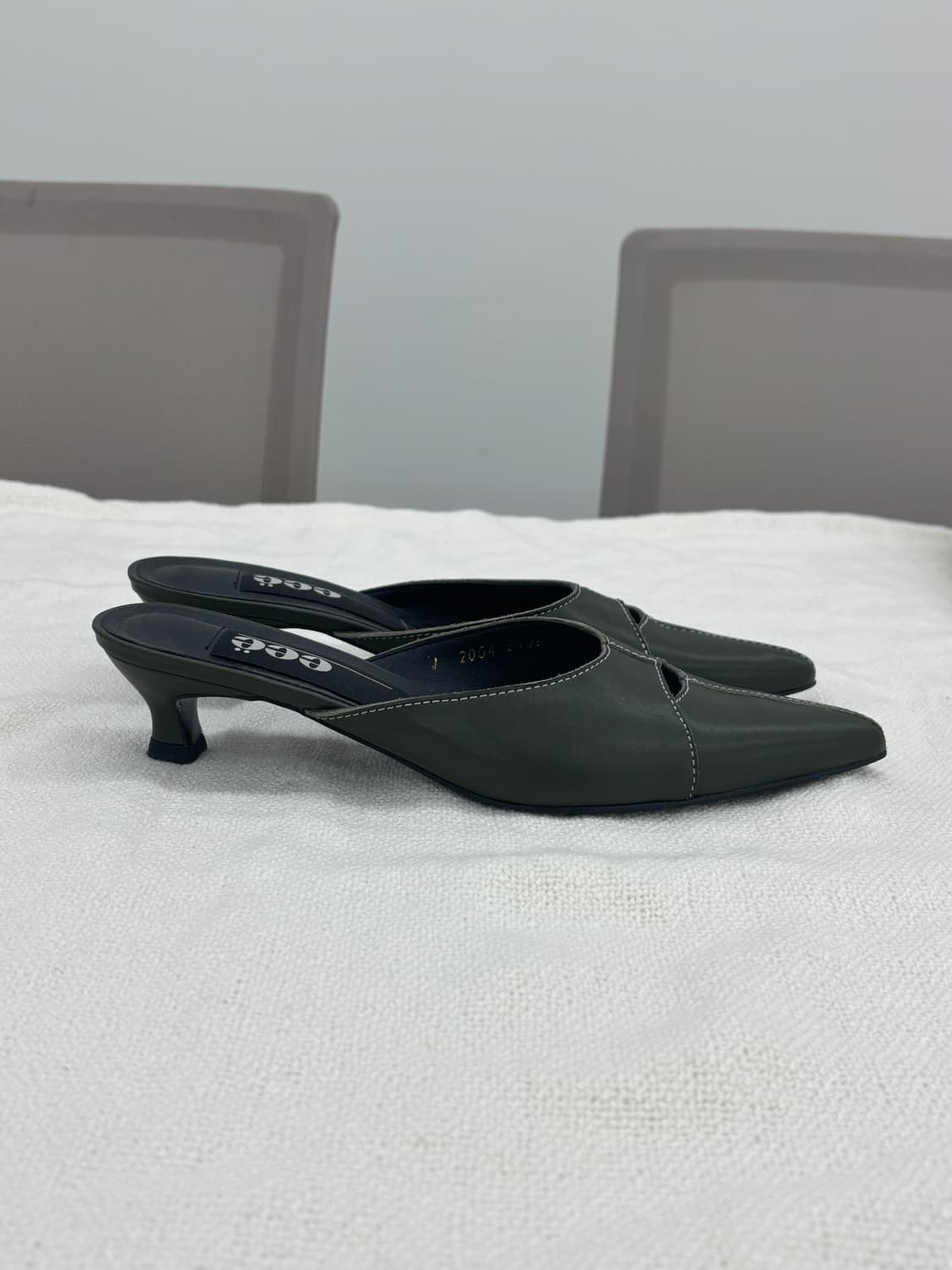 스티치 스틸레토 카키 상품이미지2